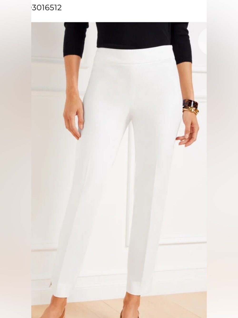 Talbots White Straight-Leg ankle Women's Pants